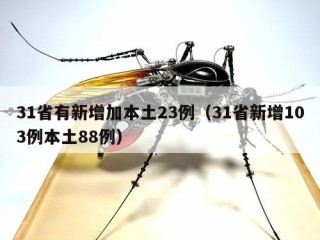 31省有新增加本土23例（31省新增103例本土88例）